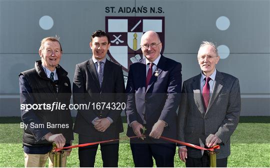 St Aidan's SNS hurling wall opening ceremony