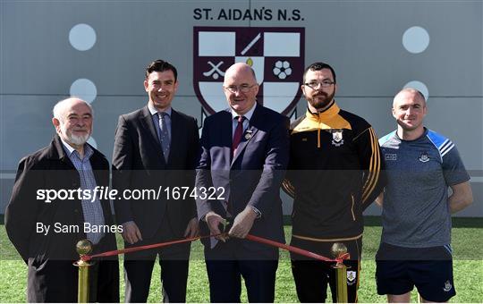 St Aidan's SNS hurling wall opening ceremony