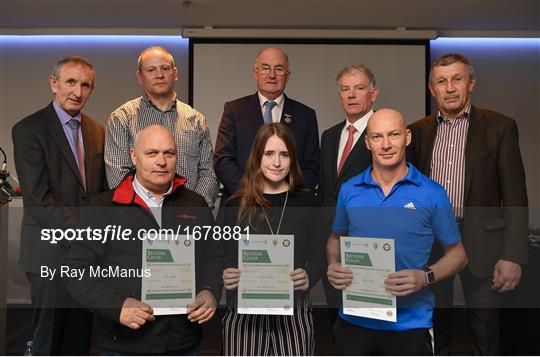 Presentation of certificates to new referees