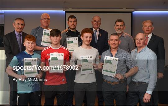 Presentation of certificates to new referees Presentation of certificates to new referees