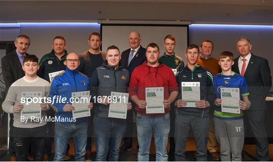 Presentation of certificates to new referees Presentation of certificates to new referees