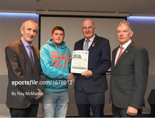 Presentation of certificates to new referees