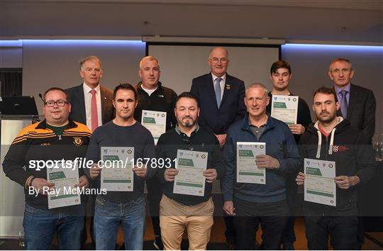 Presentation of certificates to new referees