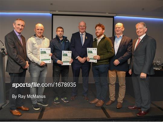 Presentation of certificates to new referees Presentation of certificates to new referees