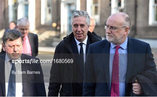 The Football Association of Ireland attend a meeting with the Oireachtas Committee on Sport