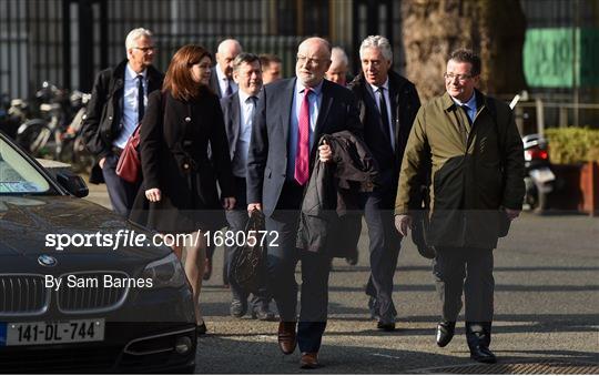 The Football Association of Ireland attend a meeting with the Oireachtas Committee on Sport