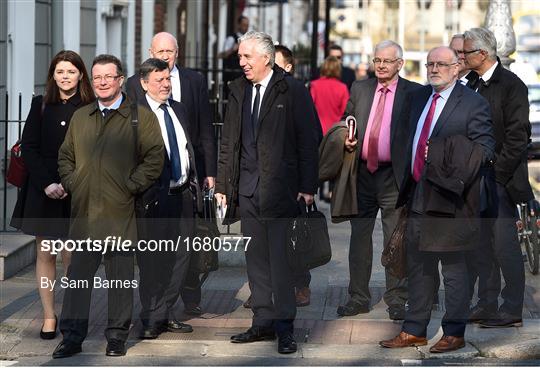 The Football Association of Ireland attend a meeting with the Oireachtas Committee on Sport