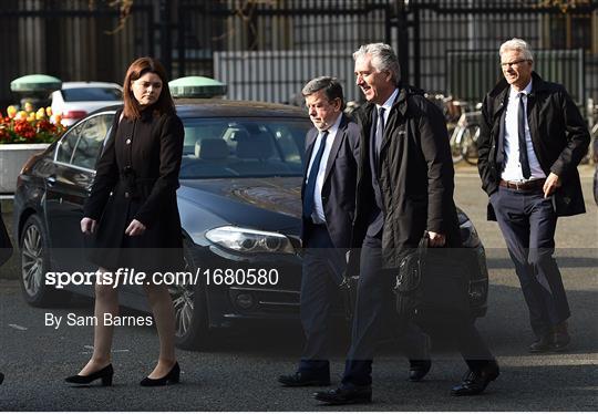 The Football Association of Ireland attend a meeting with the Oireachtas Committee on Sport