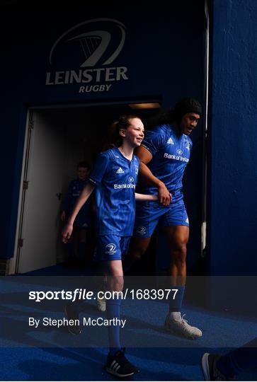 Mascots at Leinster v Glasgow Warriors - Guinness PRO14 Round 20