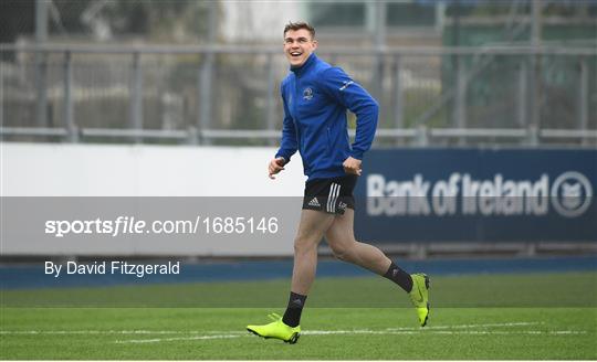 Leinster Rugby Squad Training and Press Conference