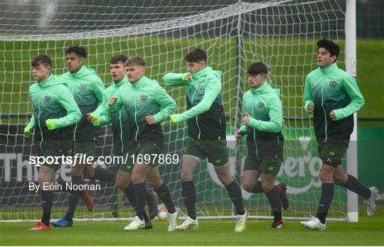 Republic of Ireland U17 Press Conference and Squad Training