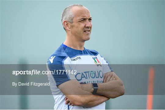 Italy Rugby Squad Training and Press Conference