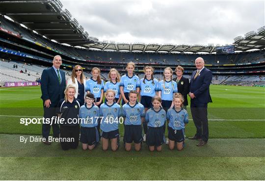 INTO Cumann na mBunscol GAA Respect Exhibition Go Games at Dublin v Mayo - GAA Football All-Ireland Senior Championship Semi Final INTO Cumann na mBunscol GAA Respect Exhibition Go Games at Dublin v Mayo - GAA Football All-Ireland Senior Championship Semi Final
