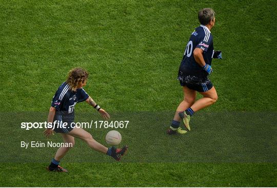 Gaelic4Mothers and Others game during Dublin v Cork - TG4 All-Ireland Ladies Senior Football Championship Semi-Final