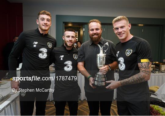 2019 Open Champion Shane Lowry visits Republic of Ireland Squad