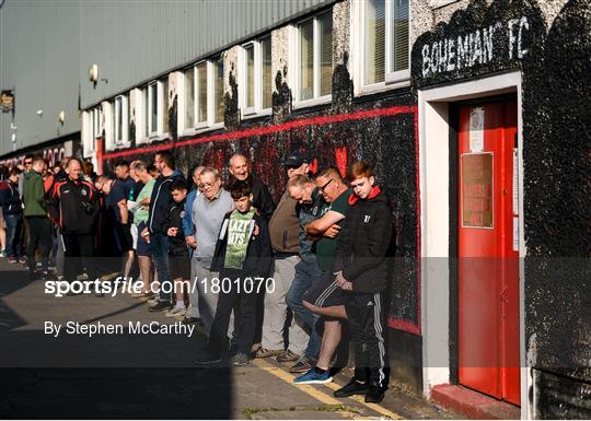 Bohemians supporters purchase tickets for their Extra.ie FAI Cup Semi-Final v Shamrock Rovers