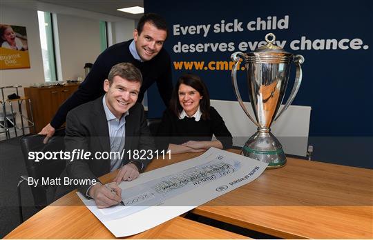 Leinster Rugby Team of 2009 Present Cheque to Crumlin Children’s Hospital