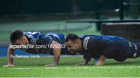 Leinster Rugby Squad Training and Press Conference