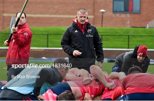 Munster Rugby Squad Training and Press Conference