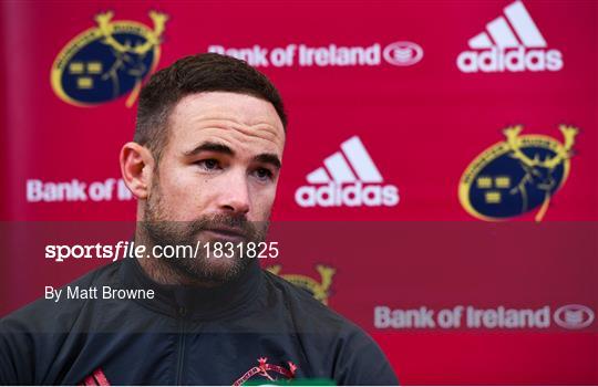 Munster Rugby Squad Training and Press Conference