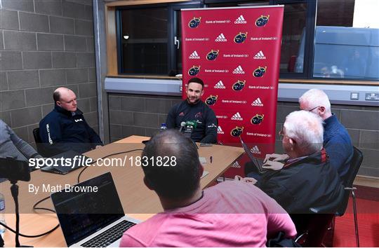 Munster Rugby Squad Training and Press Conference