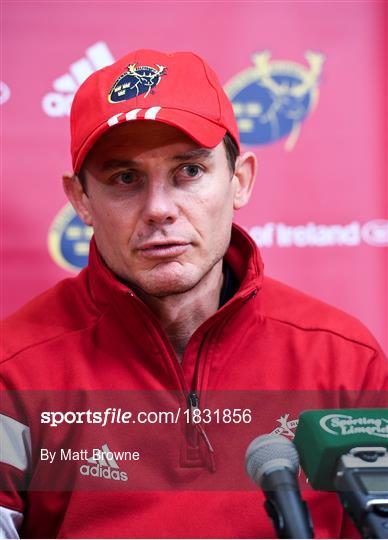 Munster Rugby Squad Training and Press Conference Munster Rugby Squad Training and Press Conference