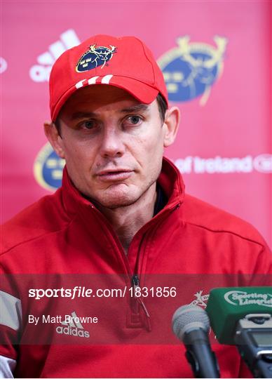 Munster Rugby Squad Training and Press Conference