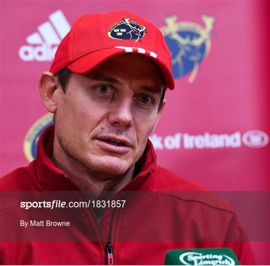 Munster Rugby Squad Training and Press Conference