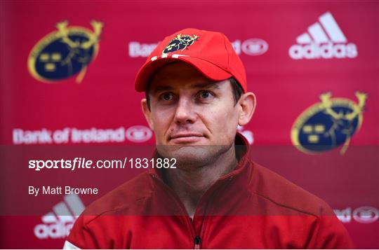 Munster Rugby Squad Training and Press Conference