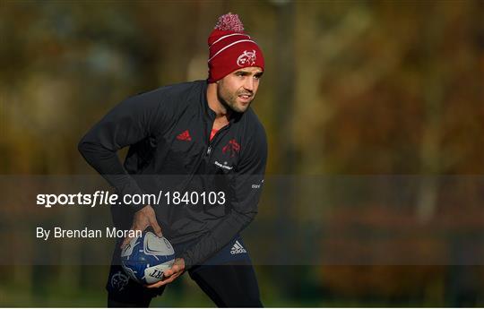 Munster Rugby Squad Training and Press Conference