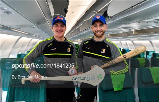 Kilkenny hurlers depart Dublin onboard Aer Lingus for the New York Hurling Classic