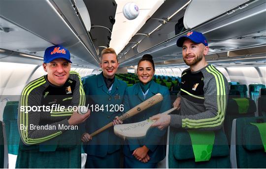 Kilkenny hurlers depart Dublin onboard Aer Lingus for the New York Hurling Classic