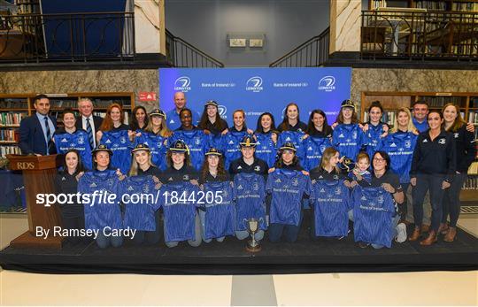 Leinster Rugby Womens Cap and Jersey Presentation 2019