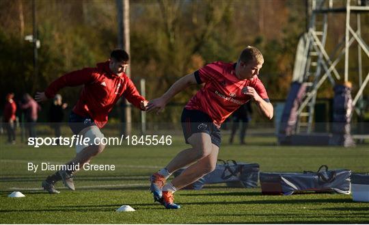 Munster Rugby Squad Training and Press Conference