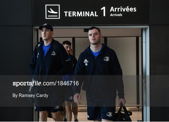 Leinster Rugby Squad arrive in Lyon