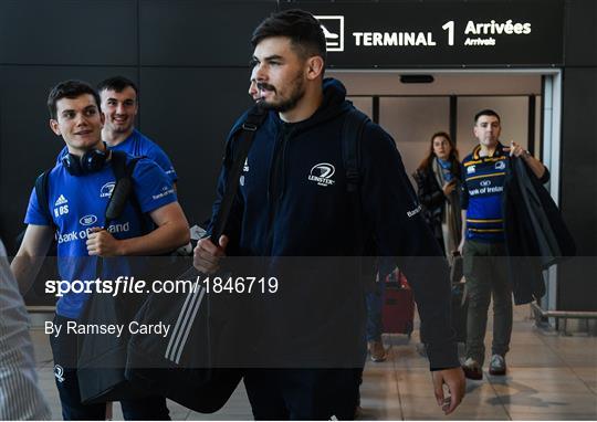 Leinster Rugby Squad arrive in Lyon