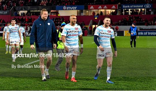 Munster v Racing 92 - Heineken Champions Cup Pool 4 Round 2 Munster v Racing 92 - Heineken Champions Cup Pool 4 Round 2