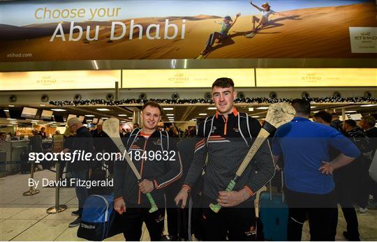 Departure for the PwC All Star Hurling Tour 2019