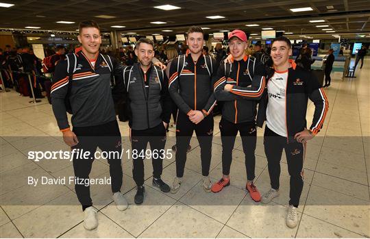 Departure for the PwC All Star Hurling Tour 2019
