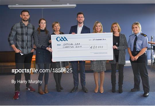 GAA Charities Cheque Handover 2019