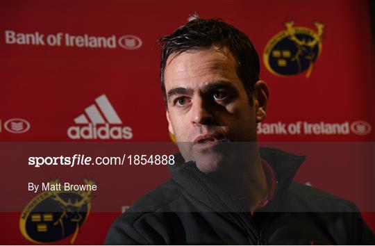 Munster Rugby Press Conference and Squad Training Munster Rugby Press Conference and Squad Training