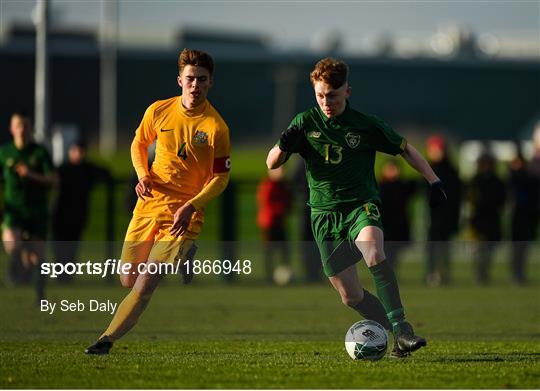 Republic of Ireland U15 v Australia U17 - International Friendly Republic of Ireland U15 v Australia U17 - International Friendly