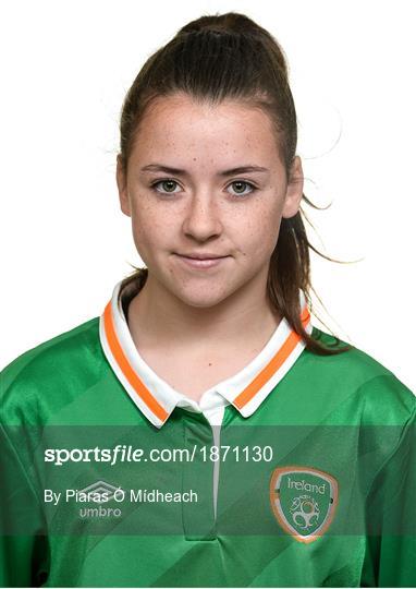 Republic of Ireland U16 Women's Squad Portraits