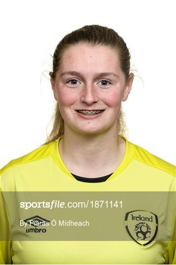 Republic of Ireland U16 Women's Squad Portraits