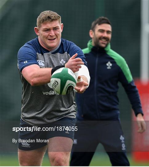 Ireland Rugby Squad Training and Press Conference