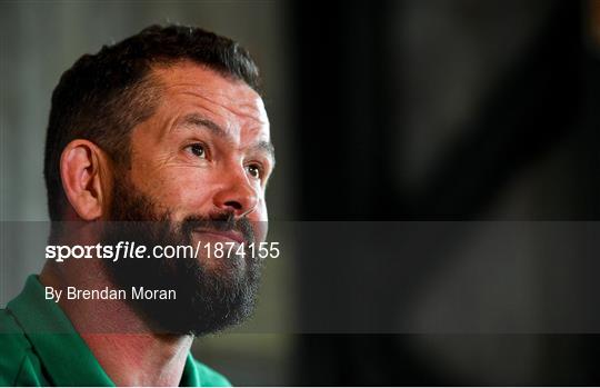 Ireland Rugby Squad Training and Press Conference