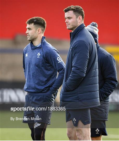 Ireland Rugby Squad Training and Press Conference