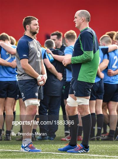 Ireland Rugby Squad Training and Press Conference