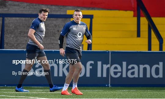 Ireland Rugby Squad Training and Press Conference