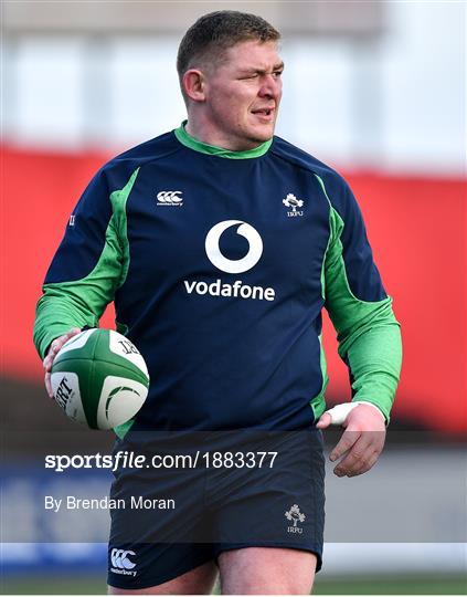 Ireland Rugby Squad Training and Press Conference